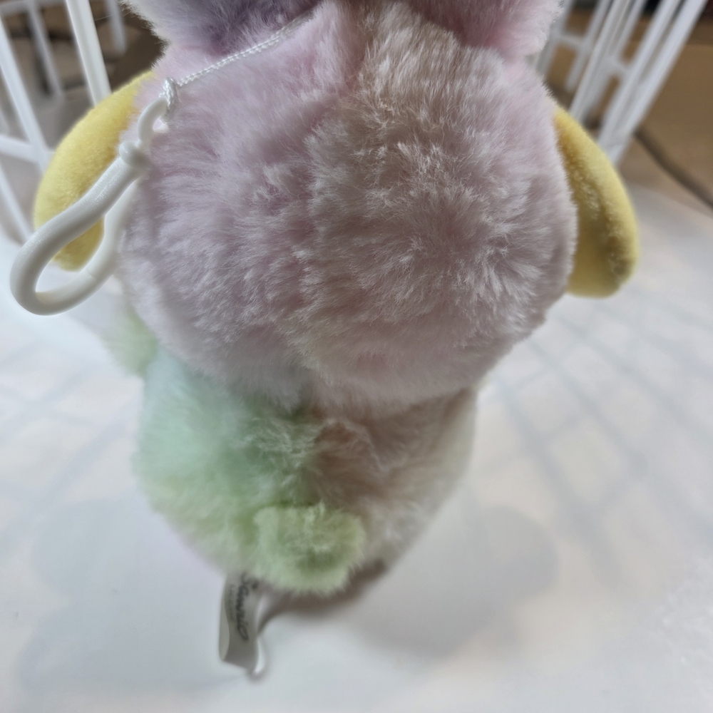 Sanrio Pompompurin Plush Bunny Costume Keychain Pastel Rainbow Mini Plush - Picture 3 of 9